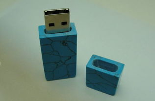 长方形天然松石U盘 科技与自然的艺术融合